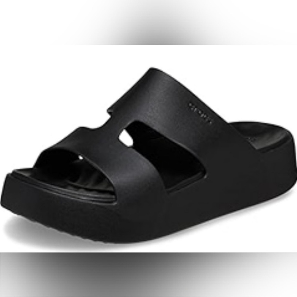 Crocs Women's Black Platform Mules. Brand new